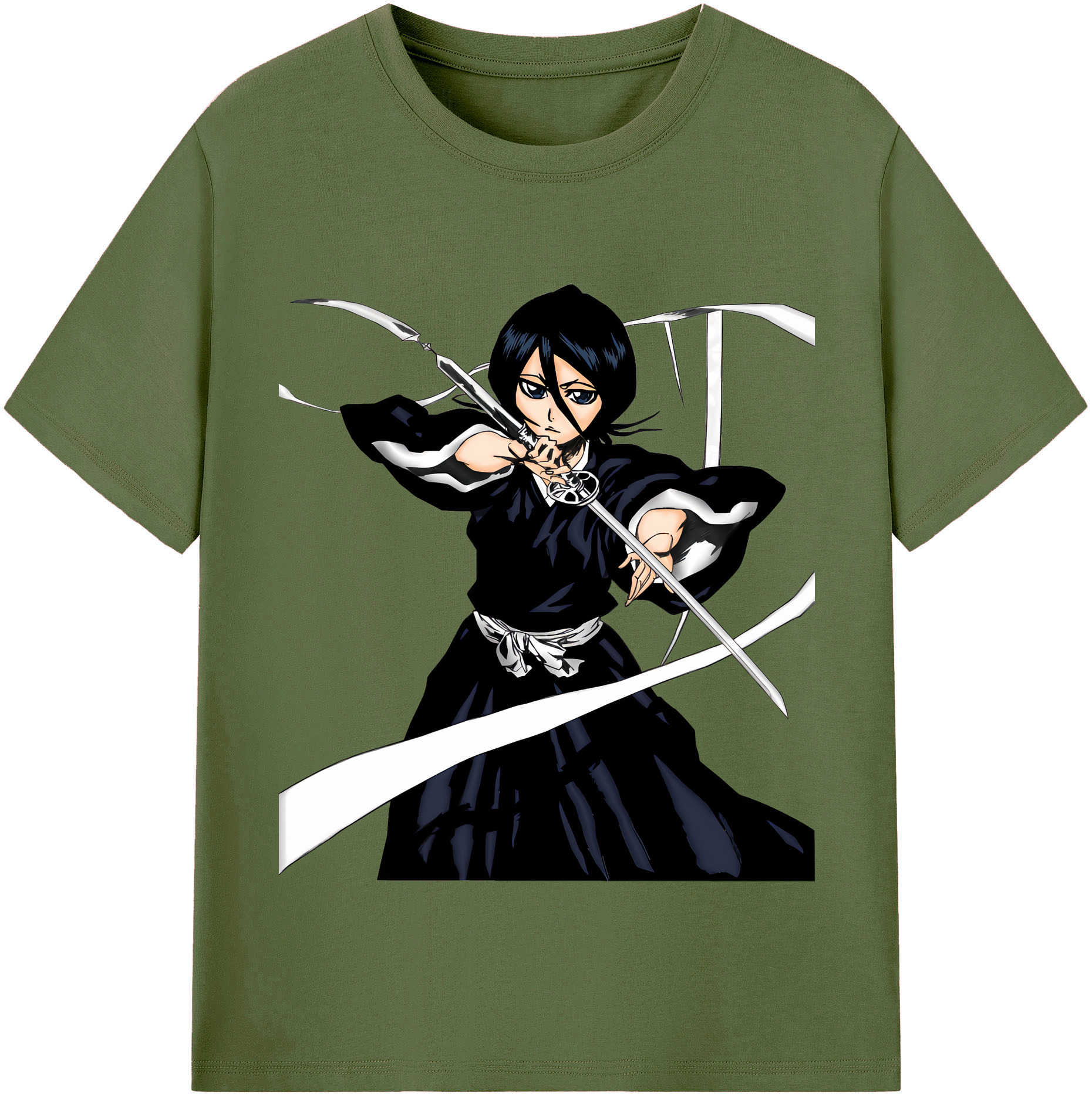 （画像用） ブリーチ 朽木ルキア BLEACH Kuchiki Rukia 綿100％半袖Tシャツ（フロントプリント）